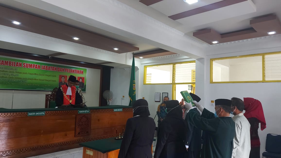 Pengambilan sumpah Jabatan dan Pelantikan